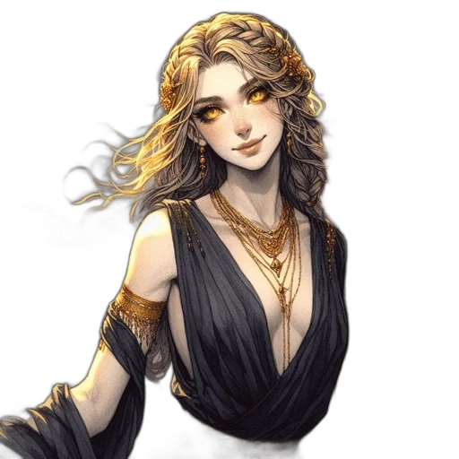 jewelry, staff, dress, fantasy art transparent PNG cut-out