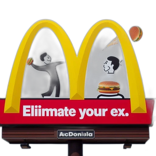 food, robot, 3d render, comical transparent PNG cut-out