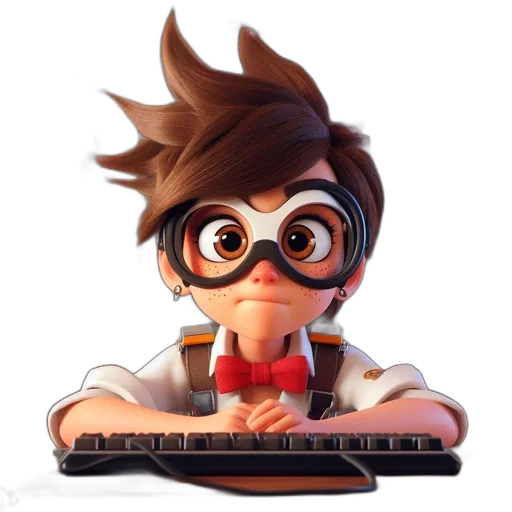 staff, face, robot, 3d render transparent PNG cut-out