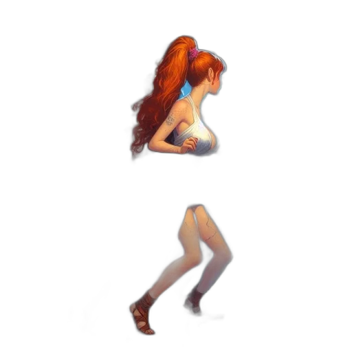 dress, hair, pixel art, concept art transparent PNG cut-out