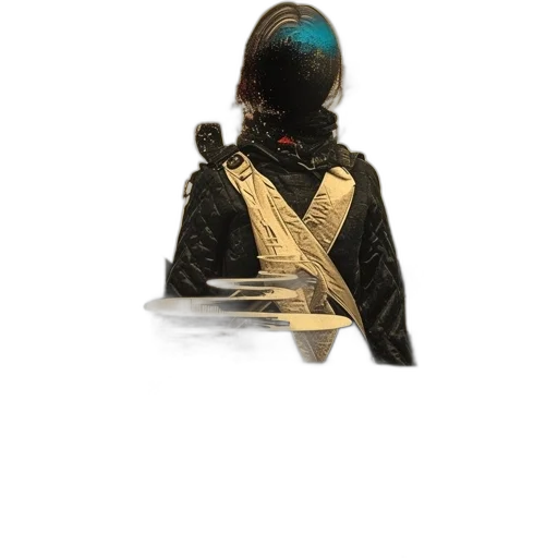 jacket, mask, staff, robot transparent PNG cut-out