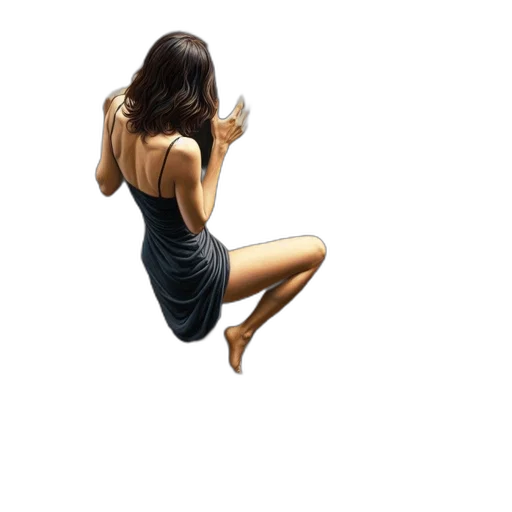 dress, jewelry, shoes, photorealistic transparent PNG cut-out