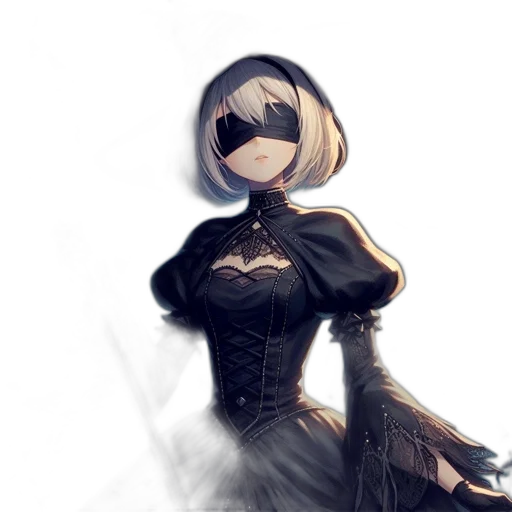 dress, mask, robot, staff transparent PNG cut-out