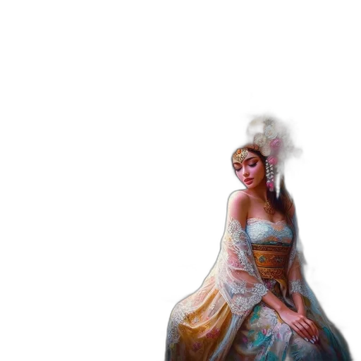 dress, crown, mask, jewelry transparent PNG cut-out