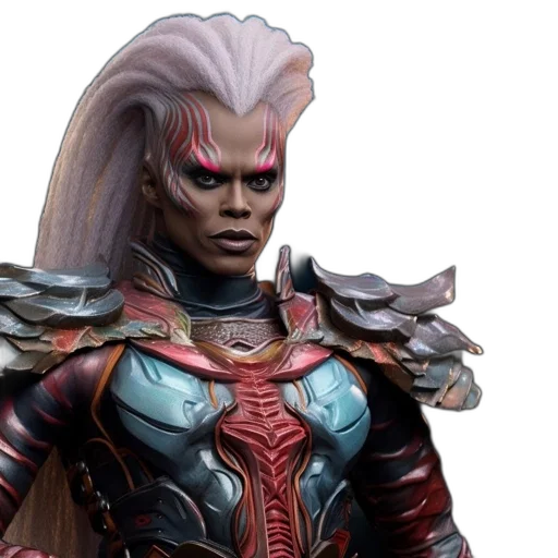 face, concept art, fantasy art, 3d render transparent PNG cut-out
