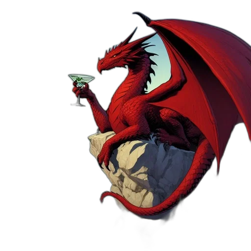 dragon, fantasy art, concept art, pixel art transparent PNG cut-out