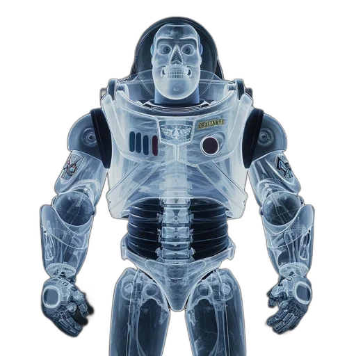 robot, concept art, 3d render, outer space transparent PNG cut-out