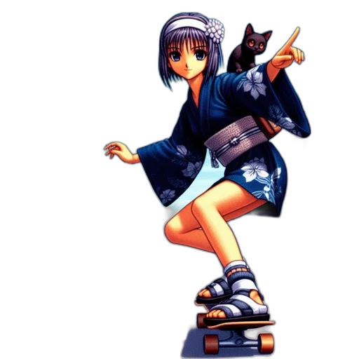 concept art, anime, pixel art, photorealistic transparent PNG cut-out