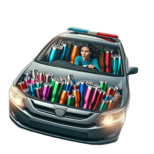 car, staff, photorealistic, 3d render transparent PNG cut-out