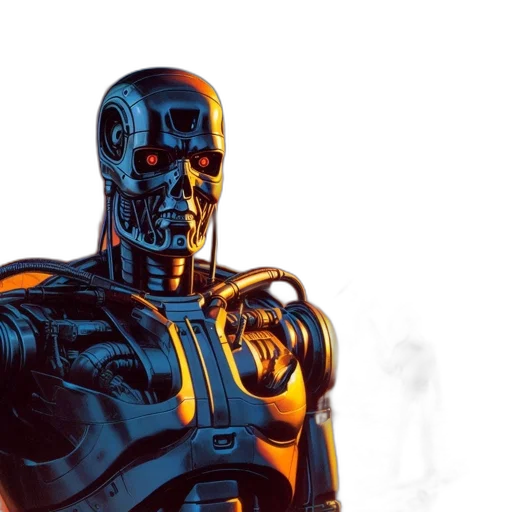 robot, cyberpunk, concept art, 3d render transparent PNG cut-out