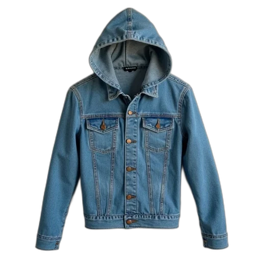 jacket, blue, light, wash transparent PNG cut-out