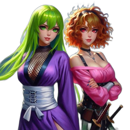 fantasy art, concept art, anime, pixel art transparent PNG cut-out