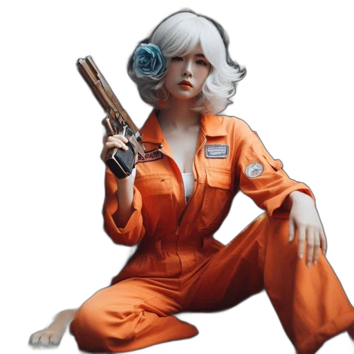 staff, weapon, jacket, robot transparent PNG cut-out