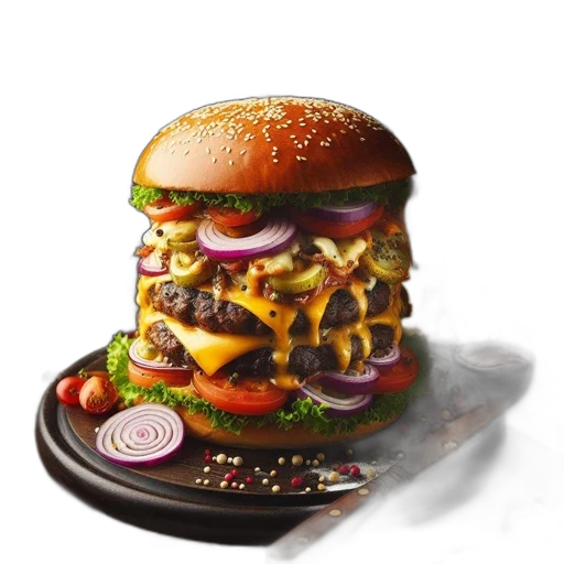 food, crown, photorealistic, 3d render transparent PNG cut-out