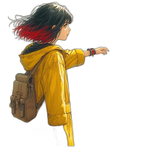 jacket, concept art, watercolor, photorealistic transparent PNG cut-out
