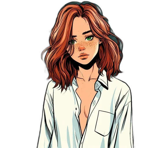 jacket, hair, dress, cartoon transparent PNG cut-out