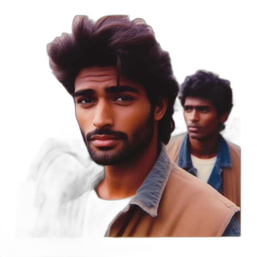 jacket, hair, face, photorealistic transparent PNG cut-out
