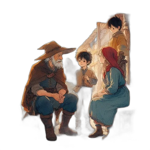 concept art, watercolor, pixel art, oil painting transparent PNG cut-out