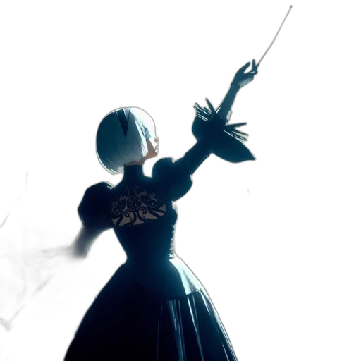 dress, staff, sword, weapon transparent PNG cut-out