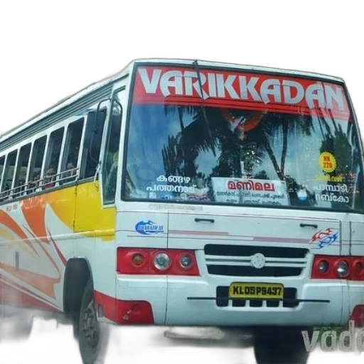 colorful, bus, word, varikkadan transparent PNG cut-out