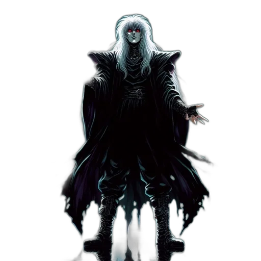 mask, creature, jacket, staff transparent PNG cut-out