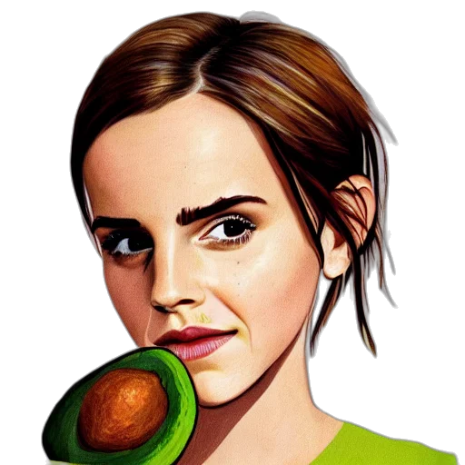 face, food, staff, photorealistic transparent PNG cut-out