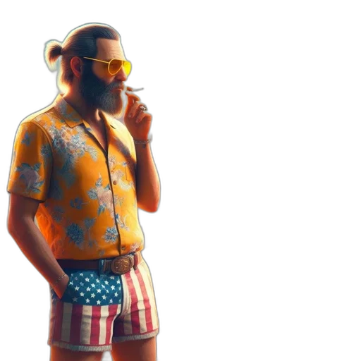 jacket, staff, concept art, vaporwave transparent PNG cut-out