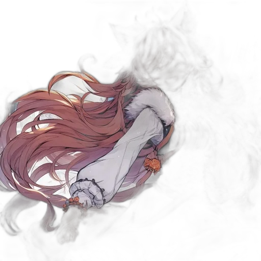dragon, mask, hair, weapon transparent PNG cut-out