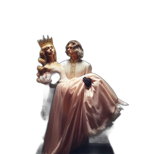 crown, dress, jewelry, staff transparent PNG cut-out