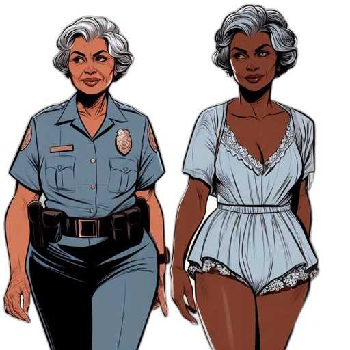 comic book art, concept art, cartoon, two transparent PNG cut-out