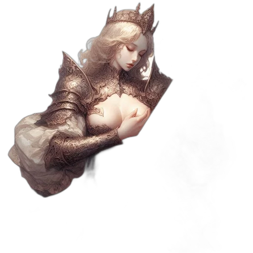 crown, dragon, staff, dress transparent PNG cut-out
