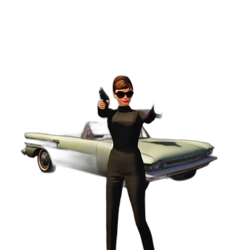 staff, weapon, car, 3d render transparent PNG cut-out