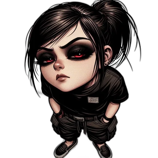 concept art, comic book art, cyberpunk, cartoon transparent PNG cut-out