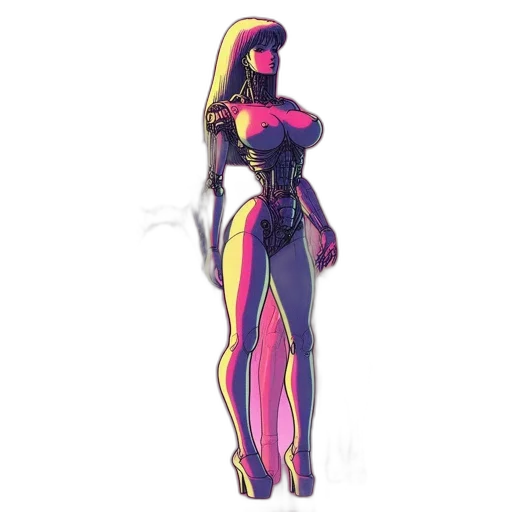 dress, robot, creature, 3d render transparent PNG cut-out