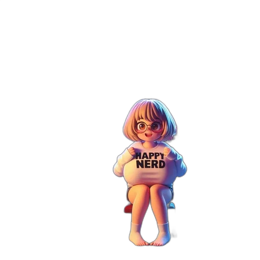 dress, hair, robot, staff transparent PNG cut-out