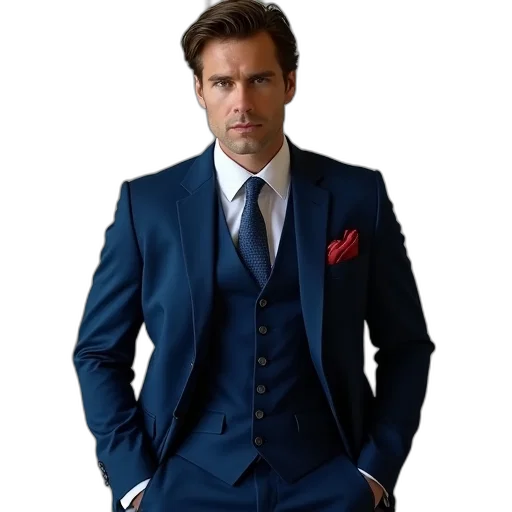 jacket, photorealistic, blue, crew transparent PNG cut-out