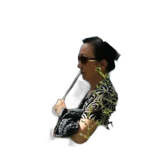 staff, jacket, hair, jewelry transparent PNG cut-out