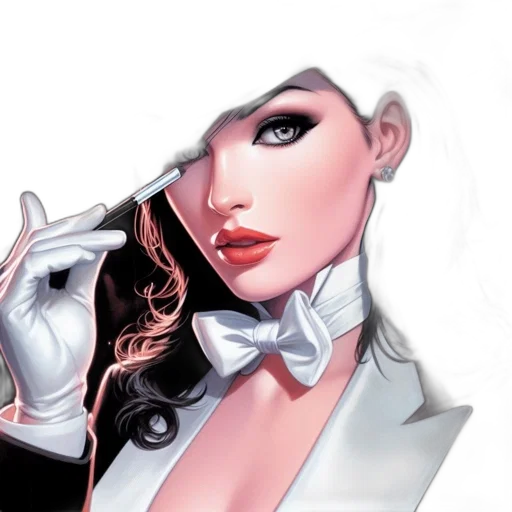 jewelry, face, comic book art, concept art transparent PNG cut-out