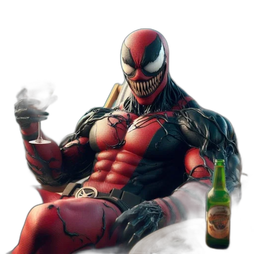 mask, bottle, comic book art, concept art transparent PNG cut-out