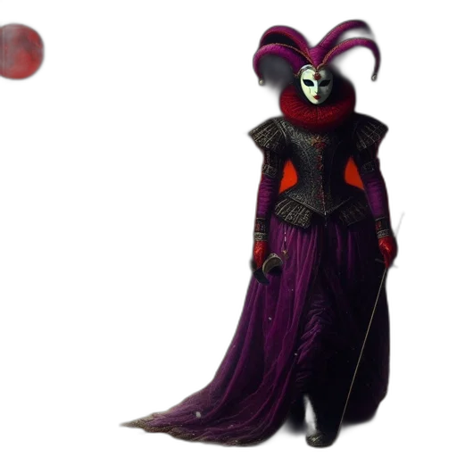mask, dress, concept art, 3d render transparent PNG cut-out