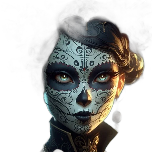 mask, face, staff, fantasy art transparent PNG cut-out