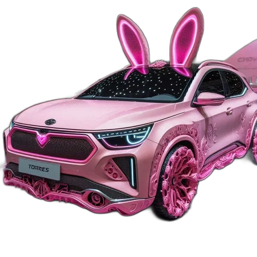 car, 3d render, concept art, photorealistic transparent PNG cut-out