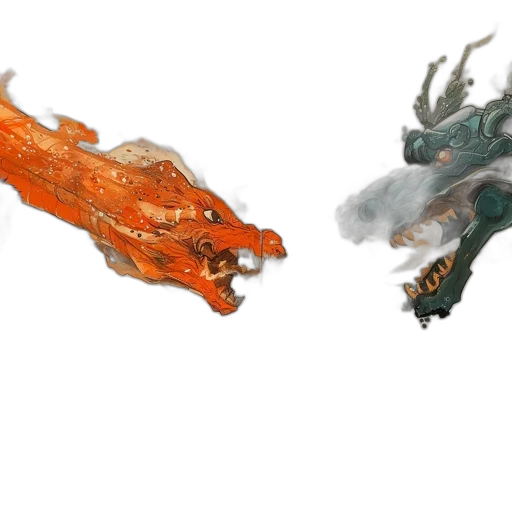 dragon, mask, jewelry, weapon transparent PNG cut-out