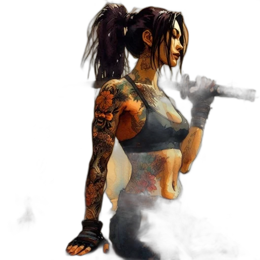 weapon, concept art, cyberpunk, fantasy art transparent PNG cut-out