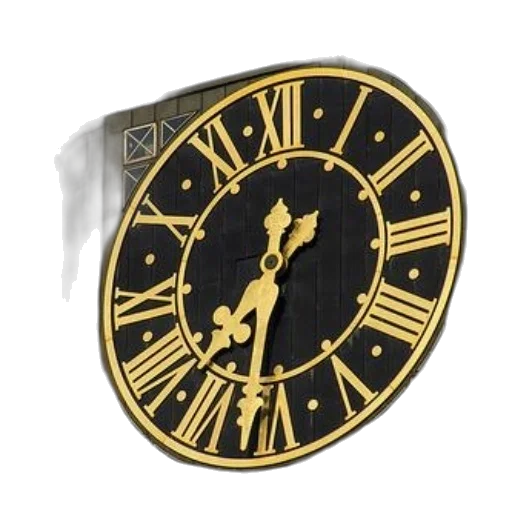 jewelry, large, clock, roman transparent PNG cut-out