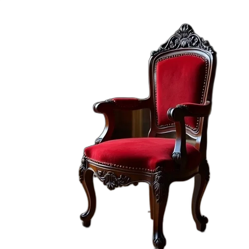 furniture, crown, staff, 3d render transparent PNG cut-out