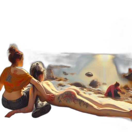 concept art, photorealistic, oil painting, fantasy art transparent PNG cut-out