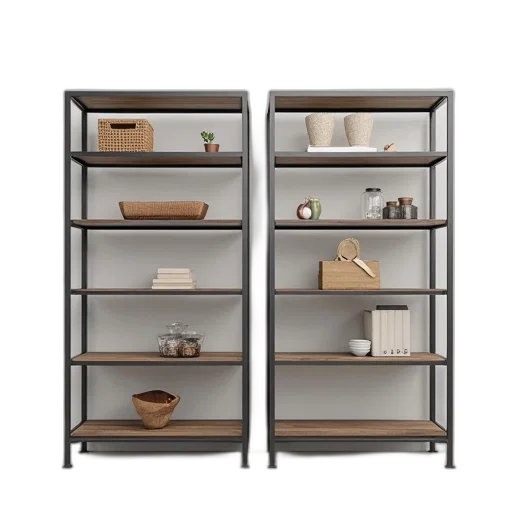 furniture, 3d render, earth tones, two transparent PNG cut-out