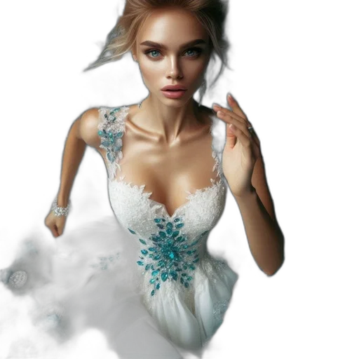 dress, jewelry, fantasy art, photorealistic transparent PNG cut-out