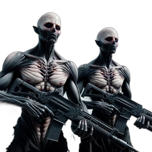 concept art, 3d render, cyberpunk, comic book art transparent PNG cut-out
